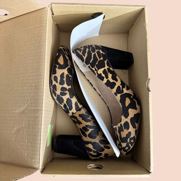 Lands End Leopard Minnie Calf Hair Pumps / SZ: 8.5 / NWT - Picture 8 of 10